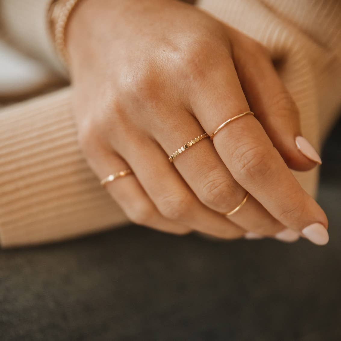 Stackable Minimalist Simple Rings Gold Filled