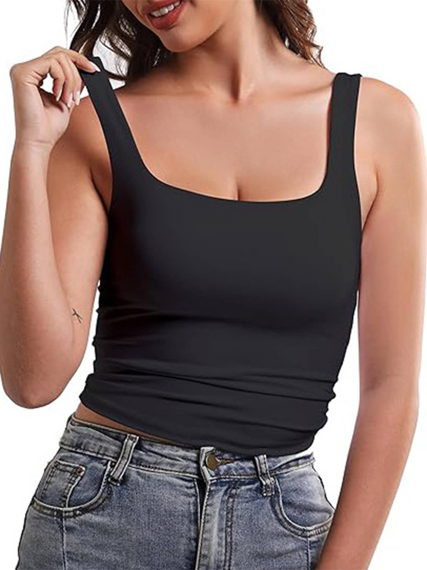 Square Collar Camisole Vest