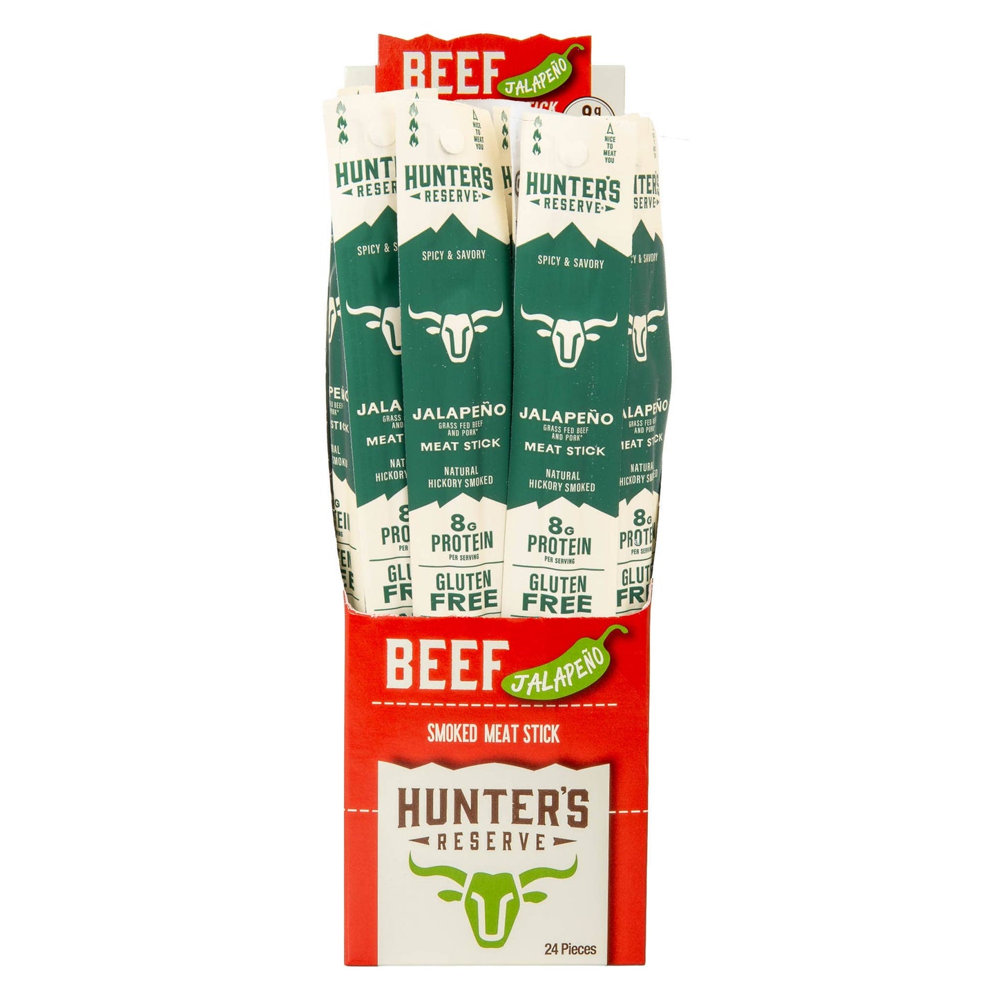 Jalapeño Grass Fed Beef Meat Sticks - 24 Pack