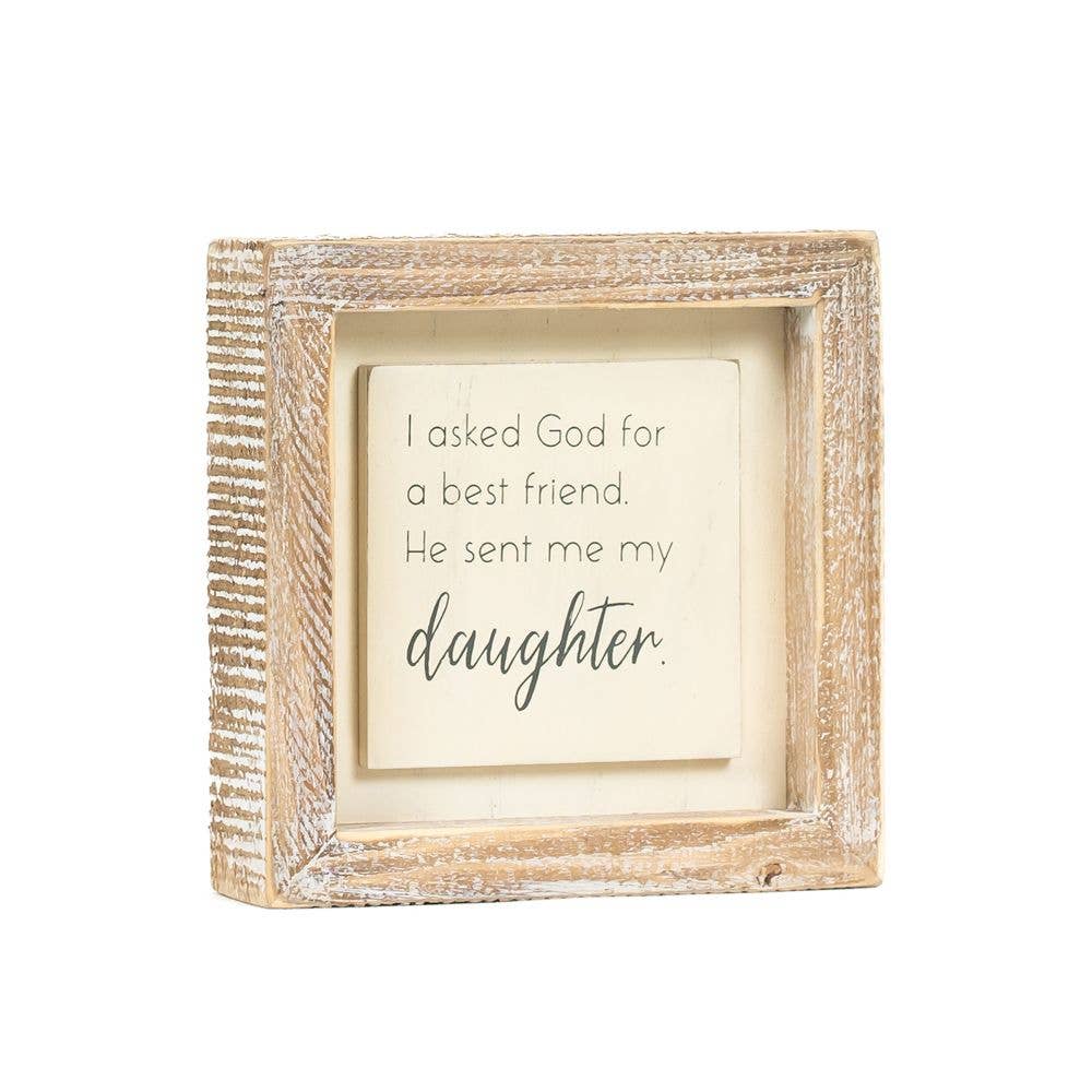 11946 - 5x5 wood frame sign (DAUGHTER)  home decor gift