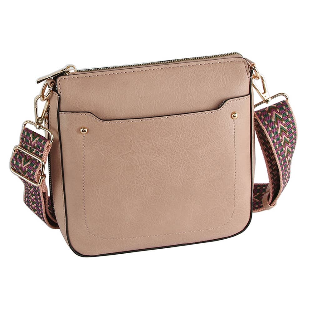 Boho Strap Leather Crossbody Messenger Bag