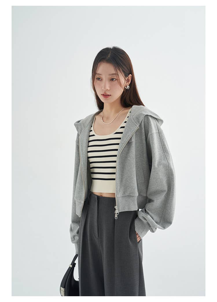 Striped Knit U-Neck Tank