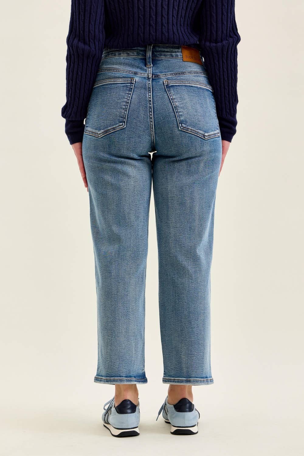 HW Petite T.C. PEGGY Ankle Straight MD Break Through Blue