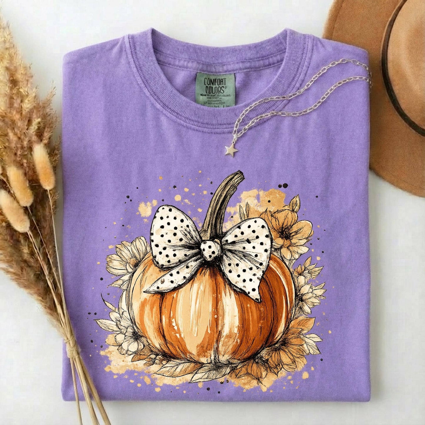 Comfort Colors Coquette Pumpkin Shirt, Fall Pumpkin Sweater