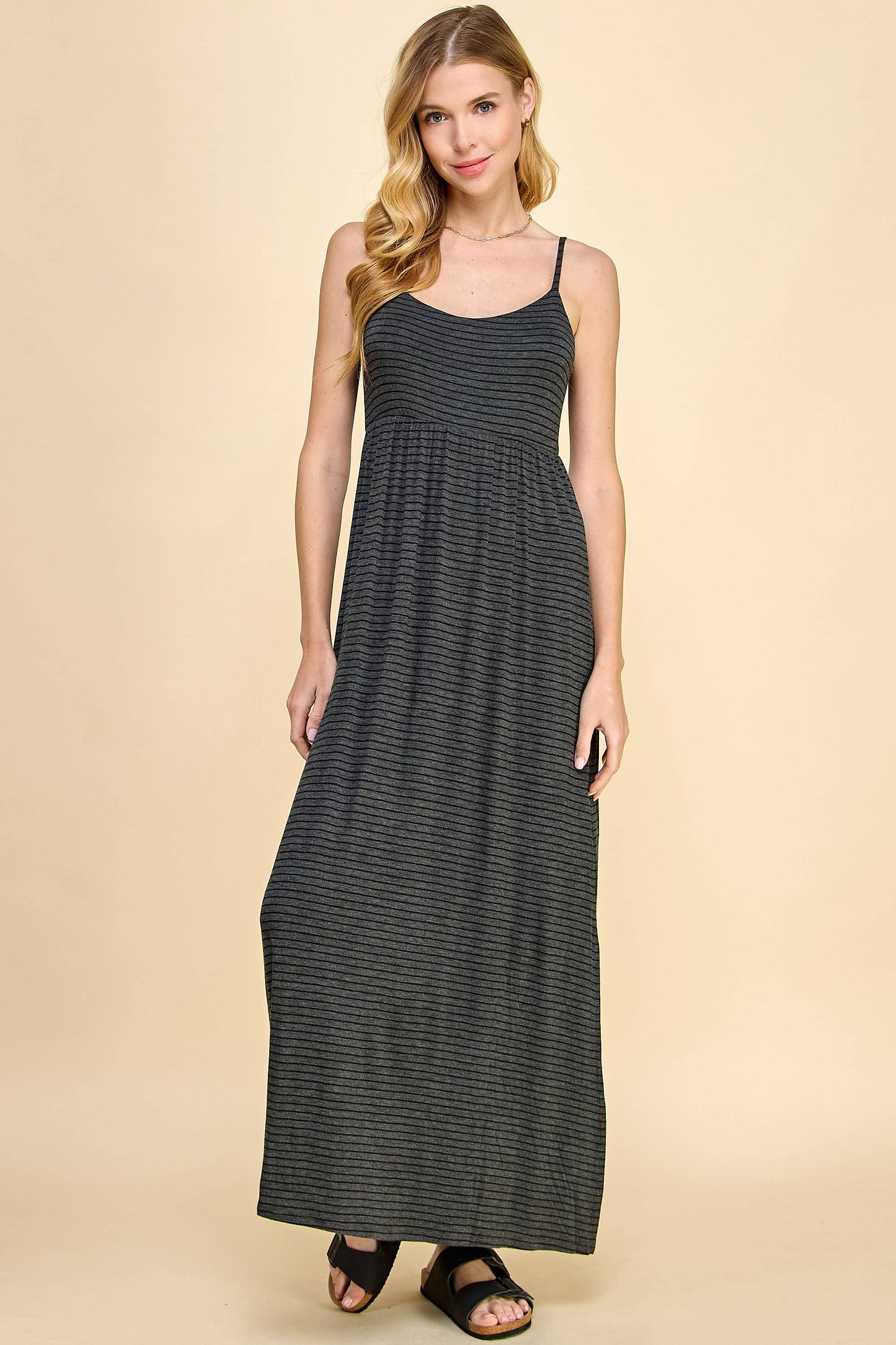 SLIP STRIPE MAXI DRESS A3250198K