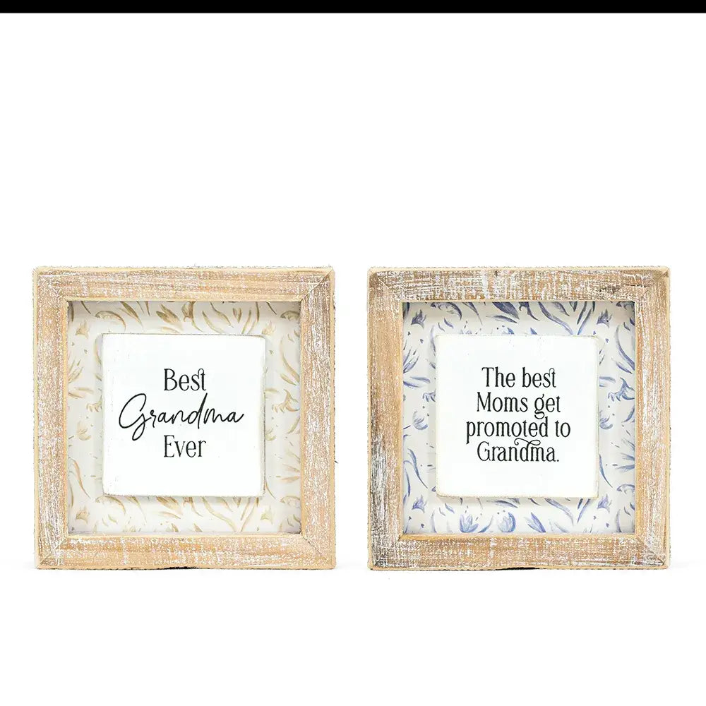 12618 - 5x5 rvs wood frame sign (MOM/GRANDMA)  MOTHER'S DAY
