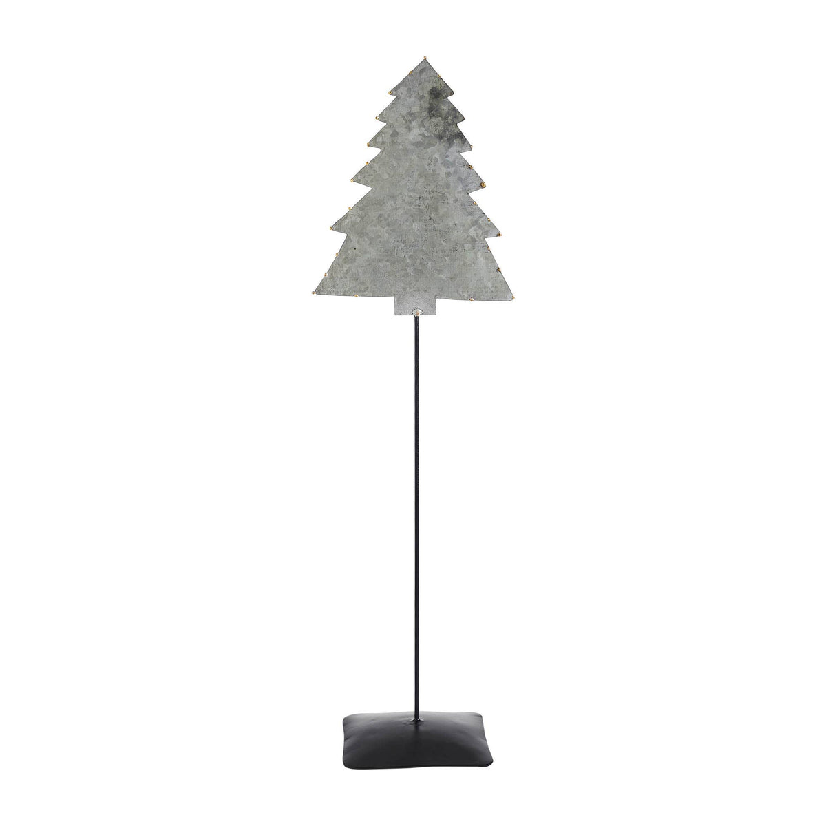 Decorative Galvanized Metal Christmas Tree With Base 16x5x3