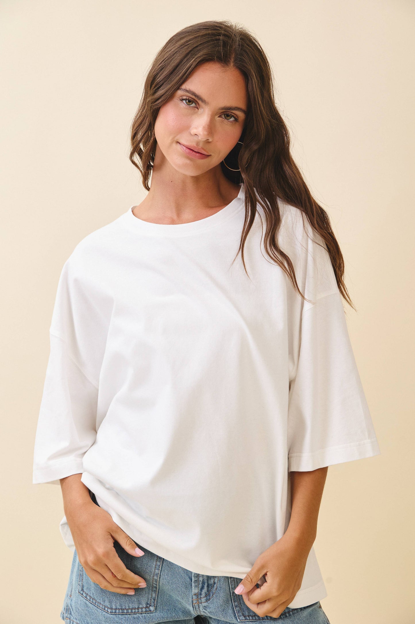 8480FN Oversized Everyday Cotton Tee