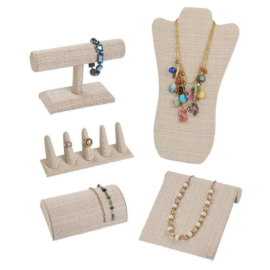 Linen Jewelry Display Bundle - 5 Displays