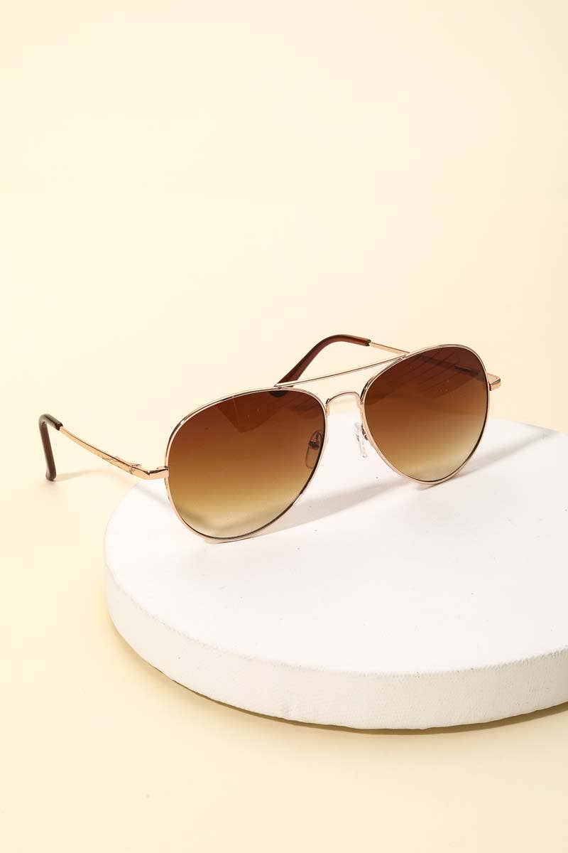 Classic Gold Rimmed Sunglasses