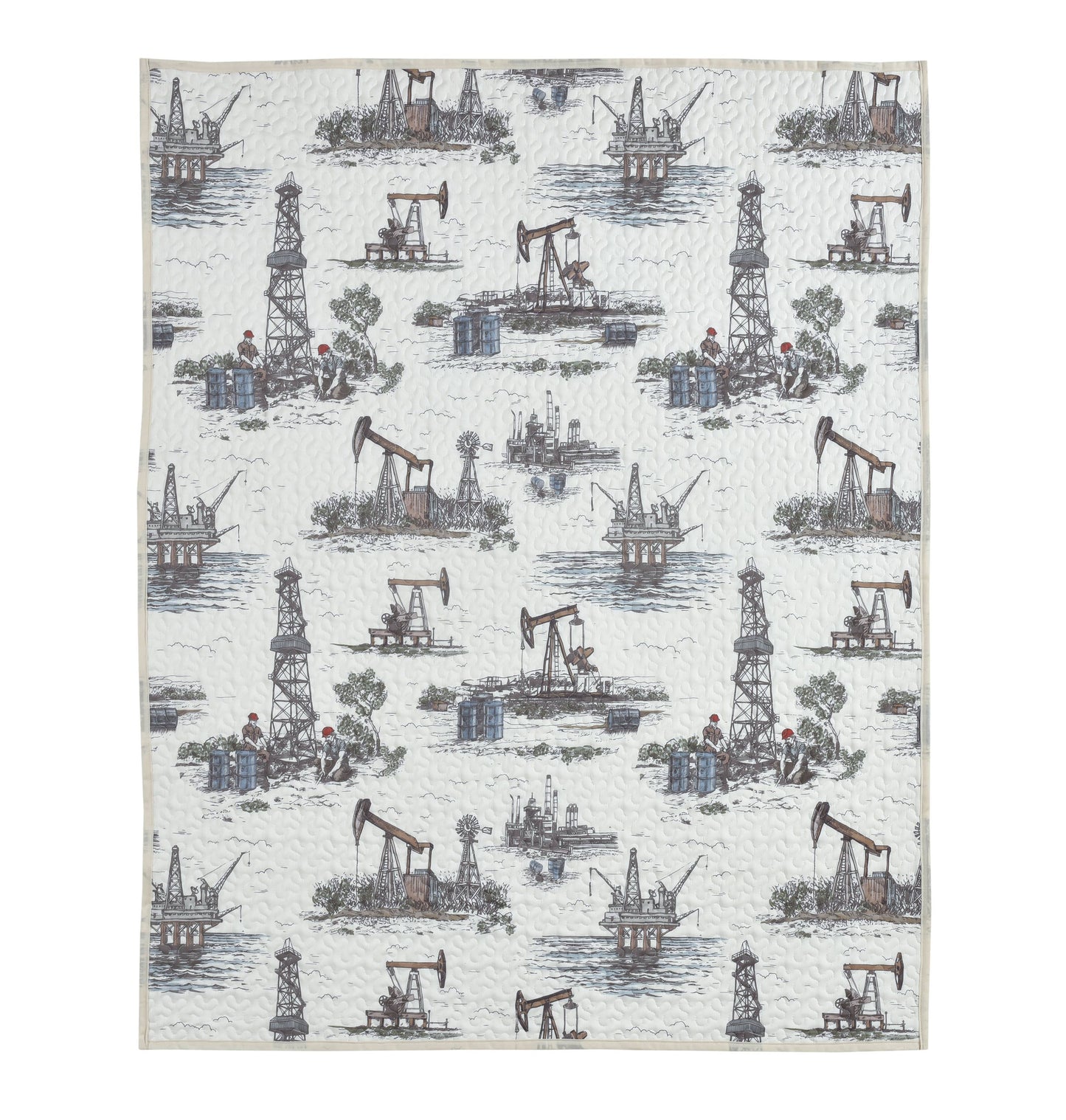 QUILT THROW BLANKET OILFIELD LEGACY