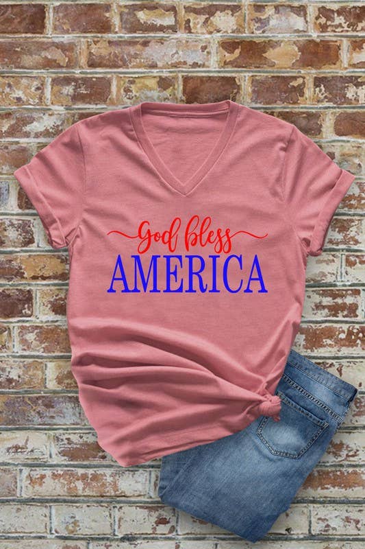 Unisex Short Sleeve V Neck T-Shirt