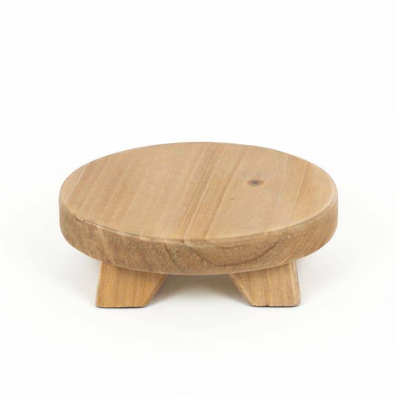 11002 - 6x6x1.75 natural wood riser (ROUND MINI) ORGANIZE