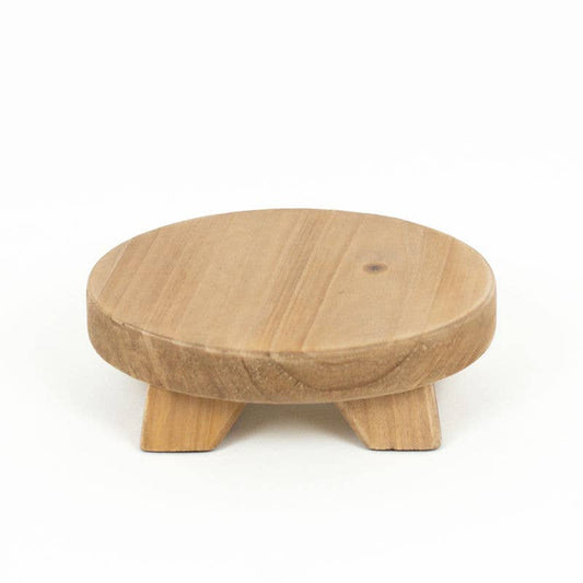11002 - 6x6x1.75 natural wood riser (ROUND MINI) ORGANIZE