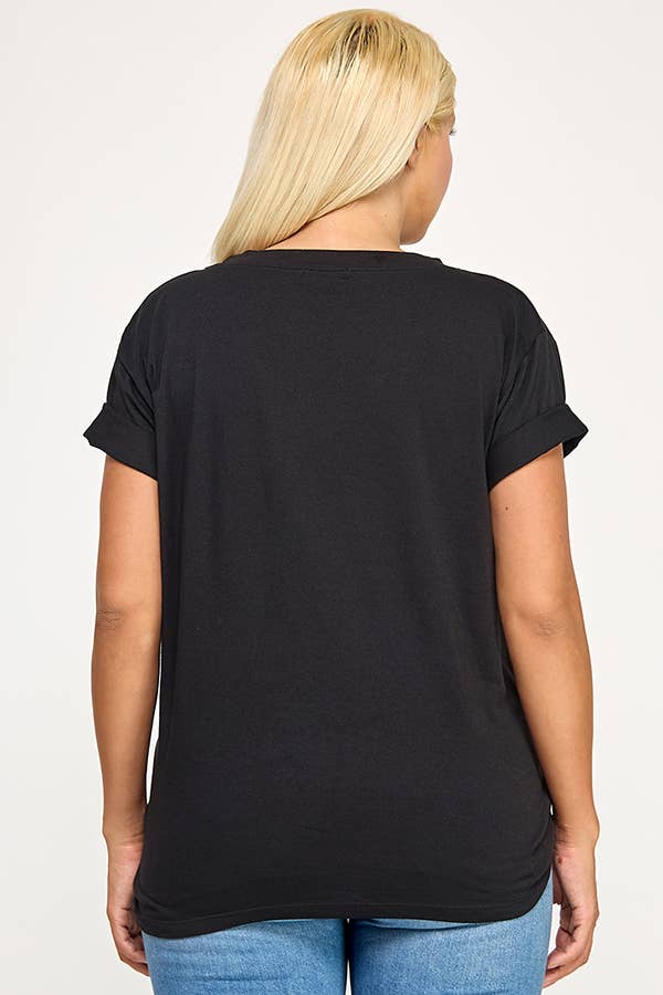 FTS6-0009X CLASSIC SHORT SLEEVE V NECK TEE
