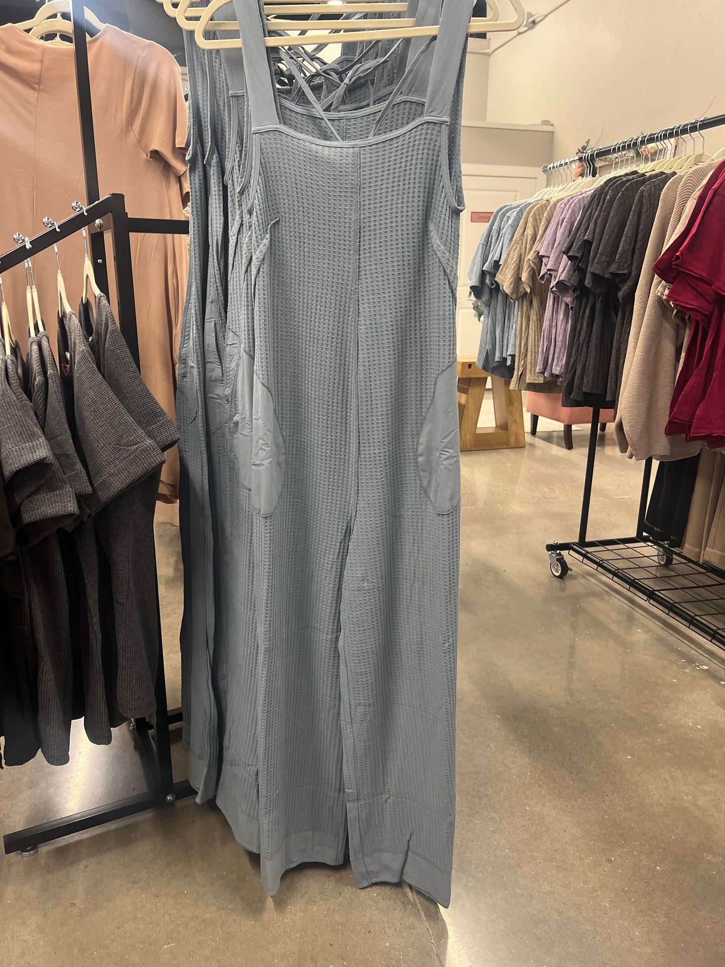 Zenana Dusty Blue Romper